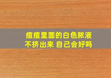 痘痘里面的白色脓液不挤出来 自己会好吗